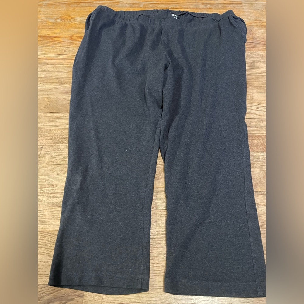 Lands End Womens 2xl pants black elastic waist pockets